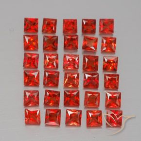 2,66 ct natürliche orangefarbener Saphir-Edelsteine, Quadrat, VVS-VS