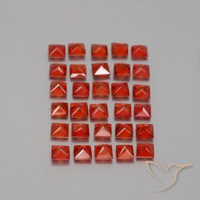 2,66 ct natürliche orangefarbener Saphir-Edelsteine, Quadrat, VVS-VS