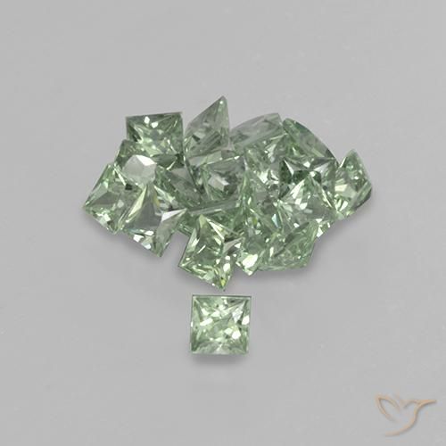 2.31 ct natürliche hellgrün Saphir-Edelsteine, Quadrat, VVS-VS