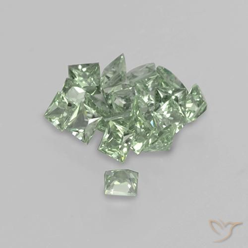 2.31 ct natürliche hellgrün Saphir-Edelsteine, Quadrat, VVS-VS
