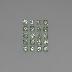  ct natürliche grüner Saphir-Edelsteine, Quadrat, VVS-VS