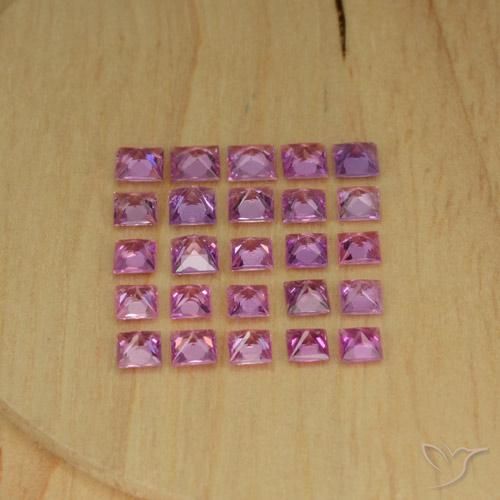 4.19 ct natürliche helllila- Saphir-Edelsteine, Quadrat, VVS-VS