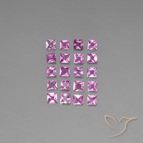 2,59 ct natürliche purpurfarbener Saphir-Edelsteine, Quadrat, VVS-VS