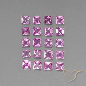 2,59 ct natürliche purpurfarbener Saphir-Edelsteine, Quadrat, VVS-VS