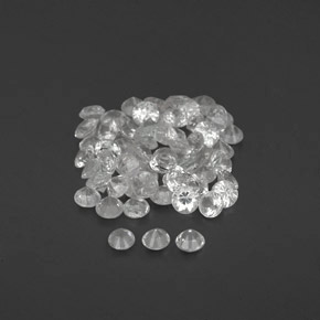  ct natürliche weißer Saphir-Edelsteine, Rundschliff, VVS-VS