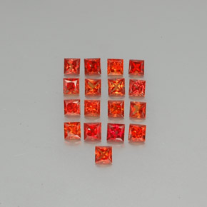  ct natürliche orangefarbener Saphir-Edelsteine, Quadrat, VVS-VS