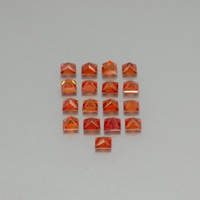  ct natürliche orangefarbener Saphir-Edelsteine, Quadrat, VVS-VS