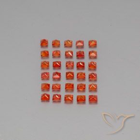 3.21 ct natürliche Hellrot Saphir-Edelsteine, Quadrat, VVS-VS