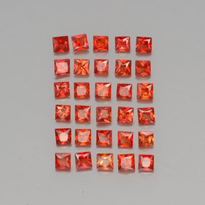  ct natürliche orangefarbener Saphir-Edelsteine, Quadrat, VVS-VS