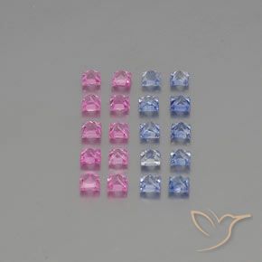 2.50 ct natürliche Mehrfarbig Saphir-Edelsteine, Quadrat, VVS-VS
