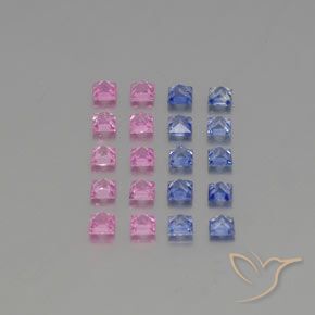 2.65 ct natürliche Mehrfarbig Saphir-Edelsteine, Quadrat, VVS-VS