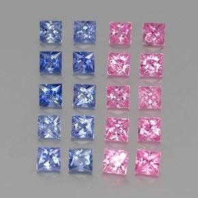 4,74 ct natürliche mehrfarbiger Saphir-Edelsteine, Quadrat, VVS-VS