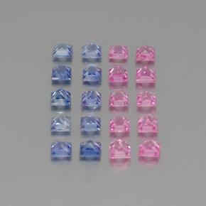 4,74 ct natürliche mehrfarbiger Saphir-Edelsteine, Quadrat, VVS-VS