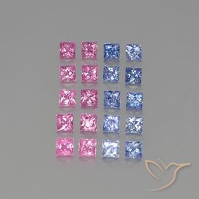 3.12 ct natürliche Mehrfarbig Saphir-Edelsteine, Quadrat, VVS-VS