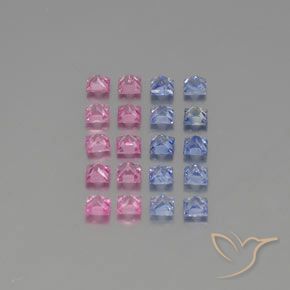 3.12 ct natürliche Mehrfarbig Saphir-Edelsteine, Quadrat, VVS-VS