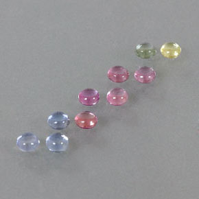  ct natürliche mehrfarbiger Saphir-Edelsteine, Rundschliff, Transparent
