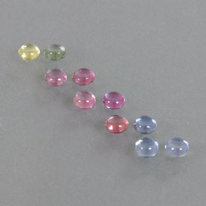  ct natürliche mehrfarbiger Saphir-Edelsteine, Rundschliff, Transparent