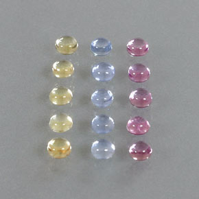 2,68 ct natürliche mehrfarbiger Saphir-Edelsteine, Rundschliff, Transparent