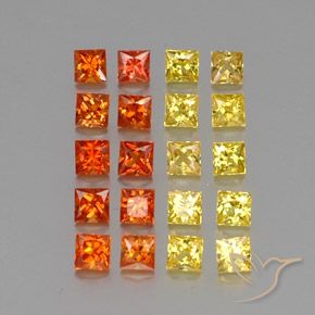 2.83 ct natürliche Mehrfarbig Saphir-Edelsteine, Quadrat, VVS-VS