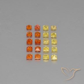 2.83 ct natürliche Mehrfarbig Saphir-Edelsteine, Quadrat, VVS-VS
