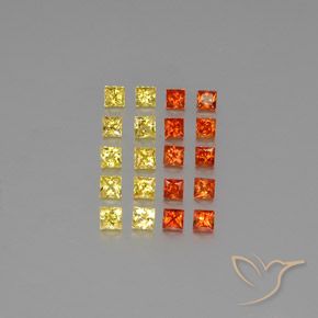 2,22 ct natürliche mehrfarbiger Saphir-Edelsteine, Quadrat, VVS-VS