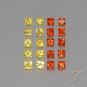2,22 ct natürliche mehrfarbiger Saphir-Edelsteine, Quadrat, VVS-VS