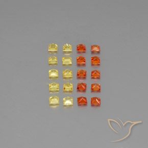 2,22 ct natürliche mehrfarbiger Saphir-Edelsteine, Quadrat, VVS-VS