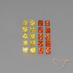 2,73 ct natürliche mehrfarbiger Saphir-Edelsteine, Quadrat, VVS-VS