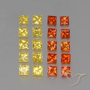 2,73 ct natürliche mehrfarbiger Saphir-Edelsteine, Quadrat, VVS-VS
