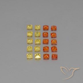 2,73 ct natürliche mehrfarbiger Saphir-Edelsteine, Quadrat, VVS-VS