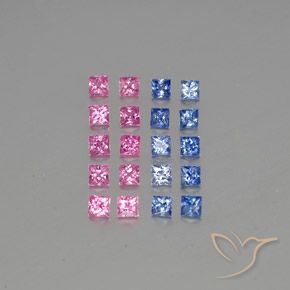 3,75 ct natürliche mehrfarbiger Saphir-Edelsteine, Quadrat, VVS-VS