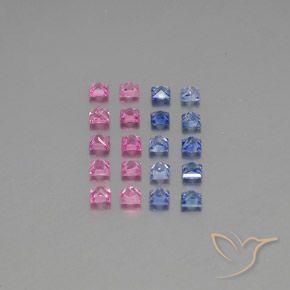 3,75 ct natürliche mehrfarbiger Saphir-Edelsteine, Quadrat, VVS-VS