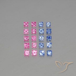 4,89 ct natürliche mehrfarbiger Saphir-Edelsteine, Quadrat, VVS-VS