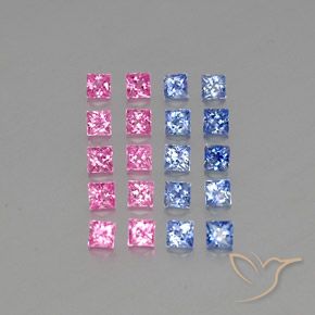 4,89 ct natürliche mehrfarbiger Saphir-Edelsteine, Quadrat, VVS-VS
