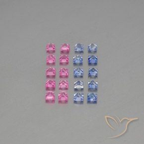 4,89 ct natürliche mehrfarbiger Saphir-Edelsteine, Quadrat, VVS-VS