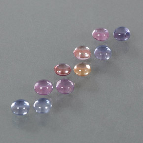 2,48 ct natürliche mehrfarbiger Saphir-Edelsteine, Rundschliff, Transparent