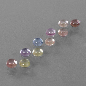  ct natürliche mehrfarbiger Saphir-Edelsteine, Rundschliff, Transparent