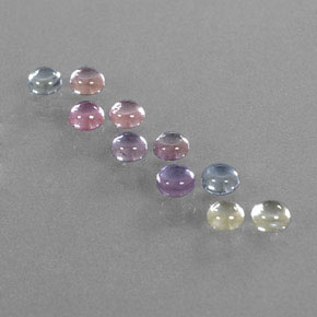 3,06 ct natürliche mehrfarbiger Saphir-Edelsteine, Rundschliff, Transparent