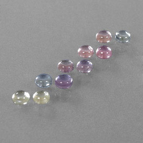 3,06 ct natürliche mehrfarbiger Saphir-Edelsteine, Rundschliff, Transparent