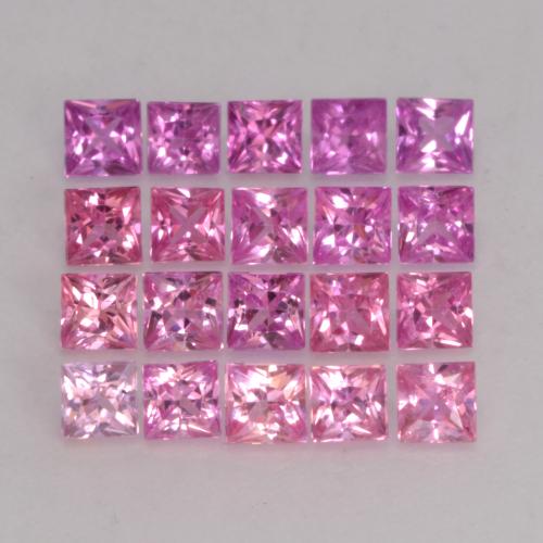2,29 ct natürliche mehrfarbiger Saphir-Edelsteine, Quadrat, VVS-VS