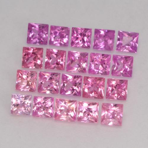2,29 ct natürliche mehrfarbiger Saphir-Edelsteine, Quadrat, VVS-VS