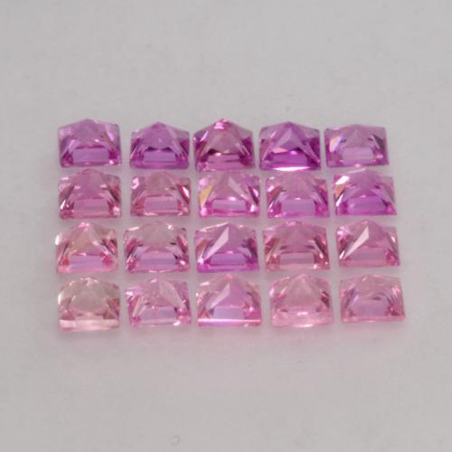 2,29 ct natürliche mehrfarbiger Saphir-Edelsteine, Quadrat, VVS-VS