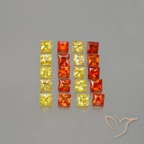 2,61 ct natürliche mehrfarbiger Saphir-Edelsteine, Quadrat, VVS-VS