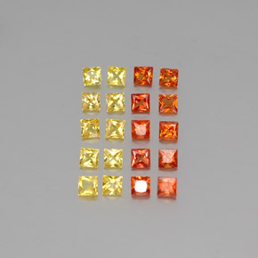 1,73 ct natürliche mehrfarbiger Saphir-Edelsteine, Quadrat, VVS-VS