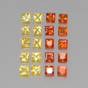 1,73 ct natürliche mehrfarbiger Saphir-Edelsteine, Quadrat, VVS-VS