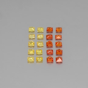 1,73 ct natürliche mehrfarbiger Saphir-Edelsteine, Quadrat, VVS-VS