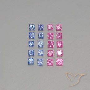 2.03 ct natürliche Mehrfarbig Saphir-Edelsteine, Quadrat, VVS-VS