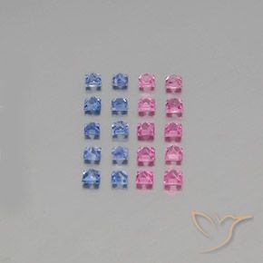 2.03 ct natürliche Mehrfarbig Saphir-Edelsteine, Quadrat, VVS-VS