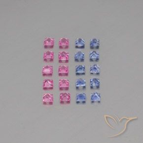 2,34 ct natürliche mehrfarbiger Saphir-Edelsteine, Quadrat, VVS-VS