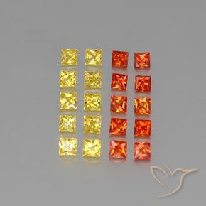2.79 ct natürliche Mehrfarbig Saphir-Edelsteine, Quadrat, VVS-VS